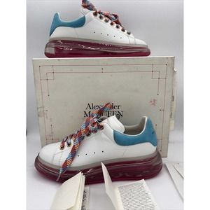 Alexander McQueen Larry Oversized Transparent Sole Colorblock Leather Sneakers